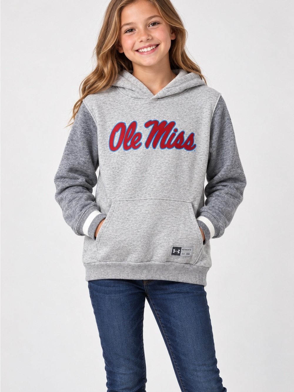 Under Armour Ole Miss Rebels Youth Medium Pullover Hoodie